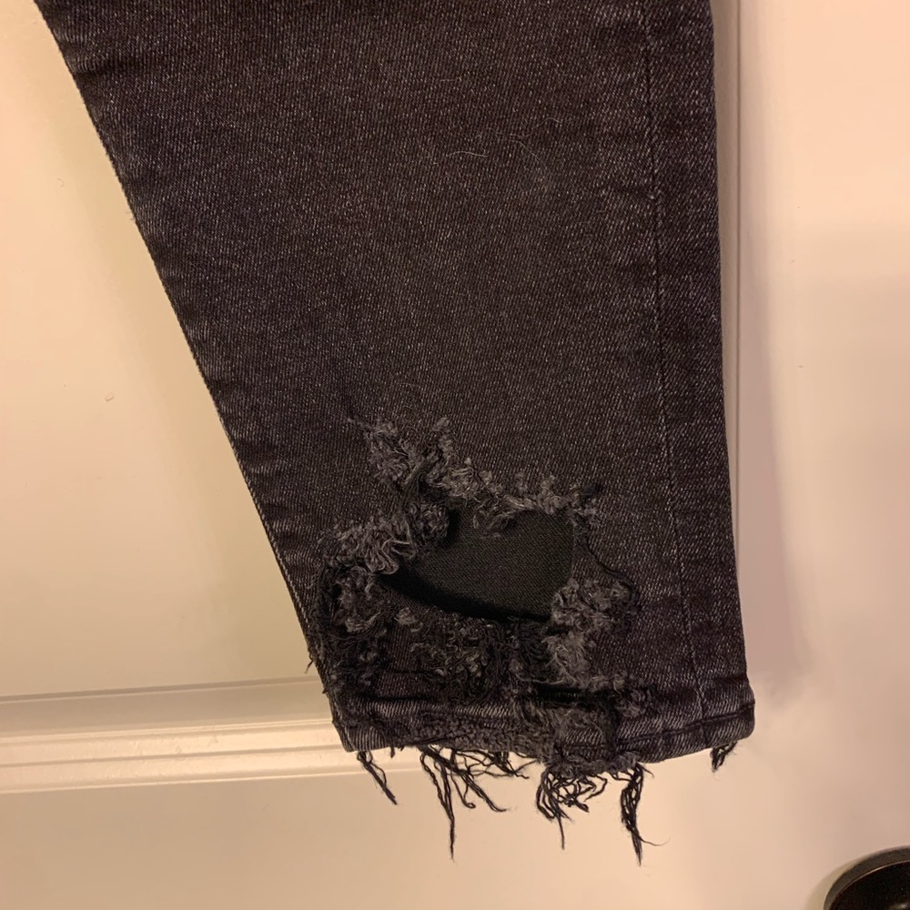 Black Agolde Distressed Jeans - Picture 7 of 16